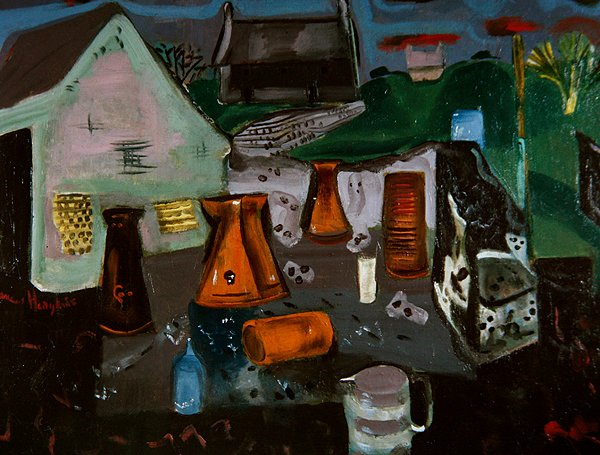 Dairy Farm, ca. 1930 (olie på lærred) af Frances Hodgkins