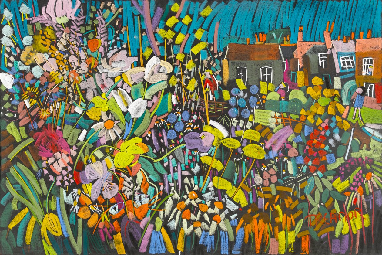 Kolonihave, 2009 (pastel ombord) af Frances Treanor
