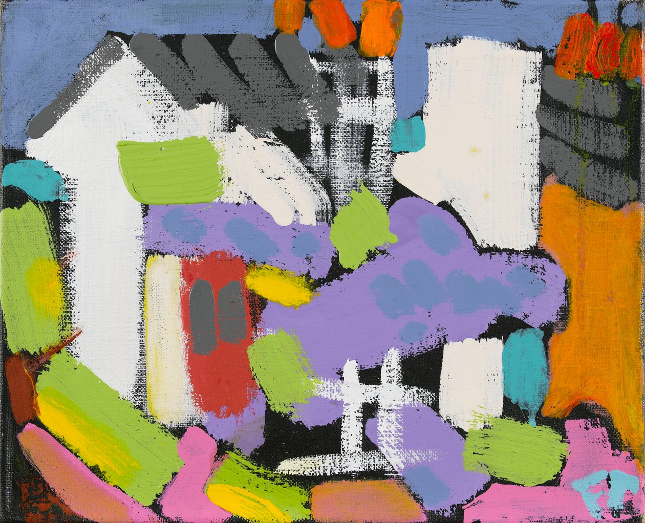 Wisteria, 2010 (olie & akryl på lærred) af Frances Treanor