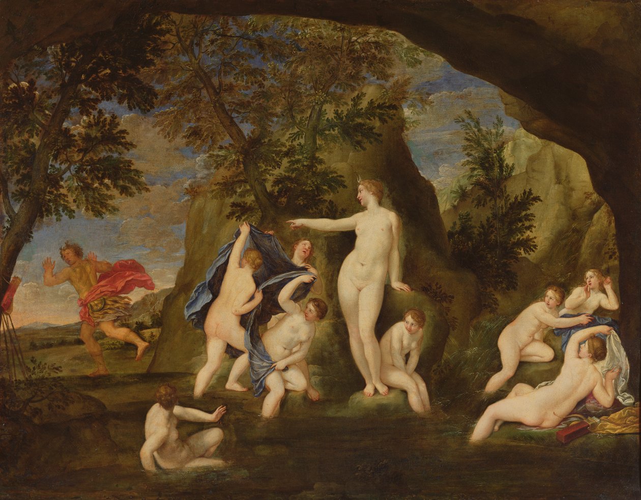 Actaeon forvandles til en kronhjort af Francesco Albani