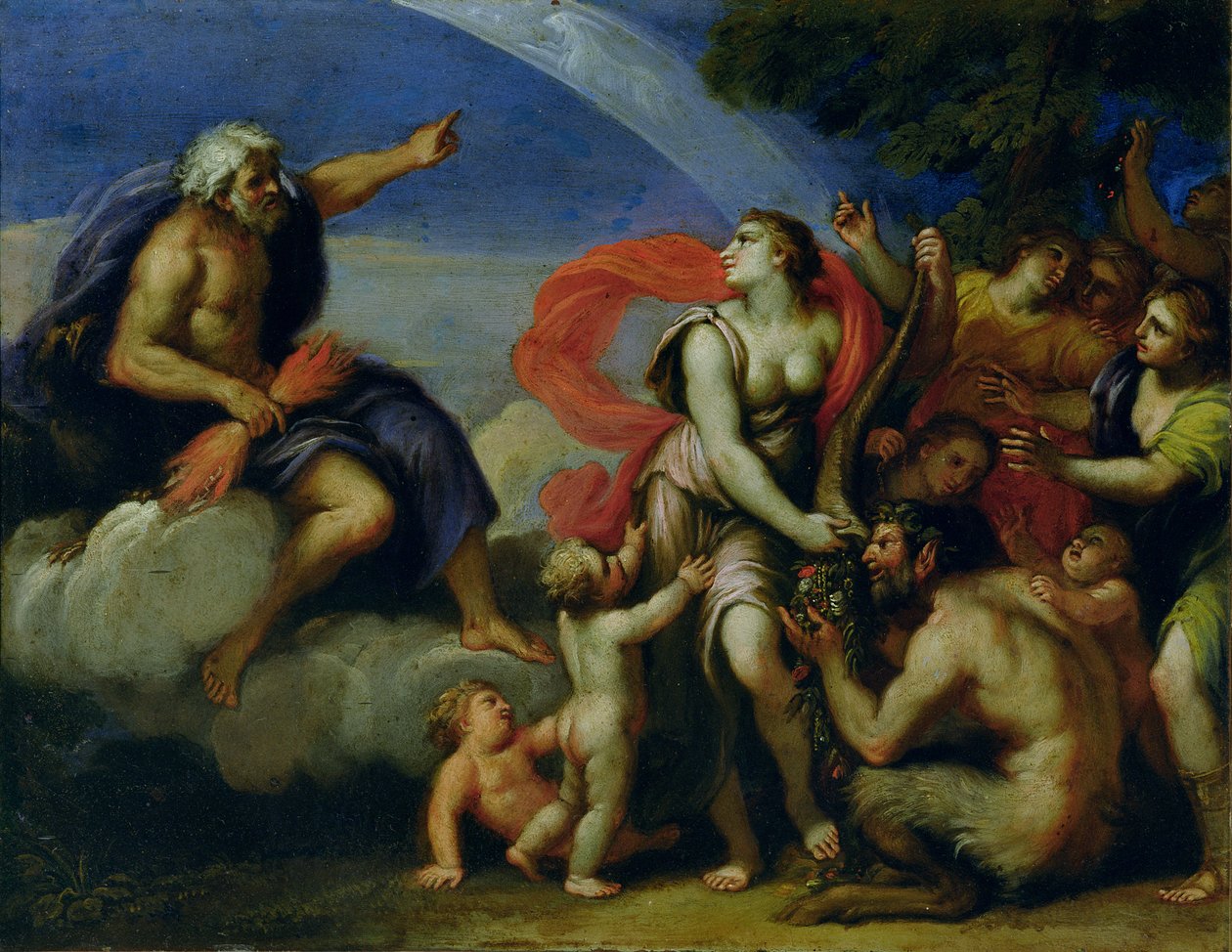 Jupiter og Pandora af Francesco Albani