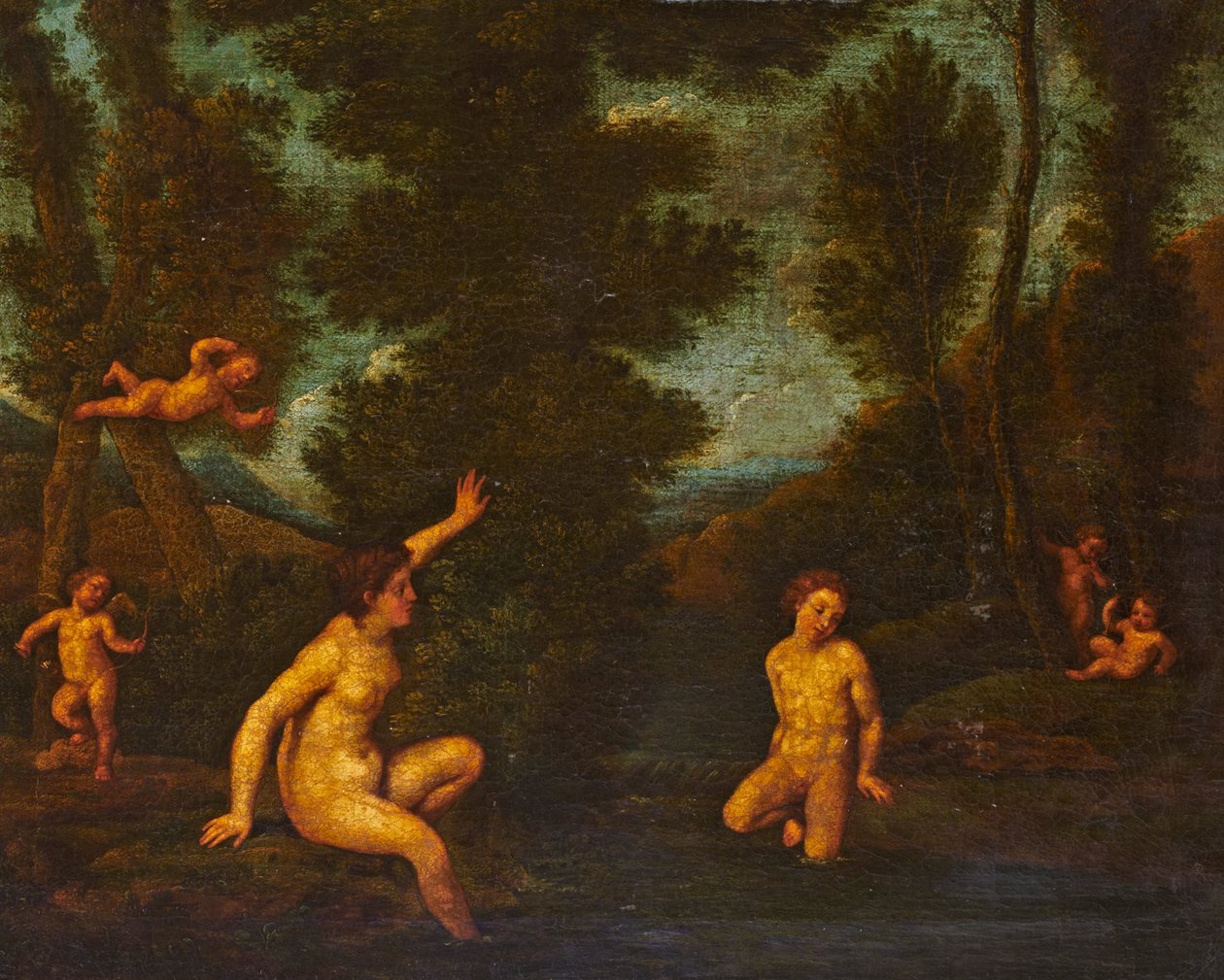 Salmacis og Hermaphrodite af Francesco Albani