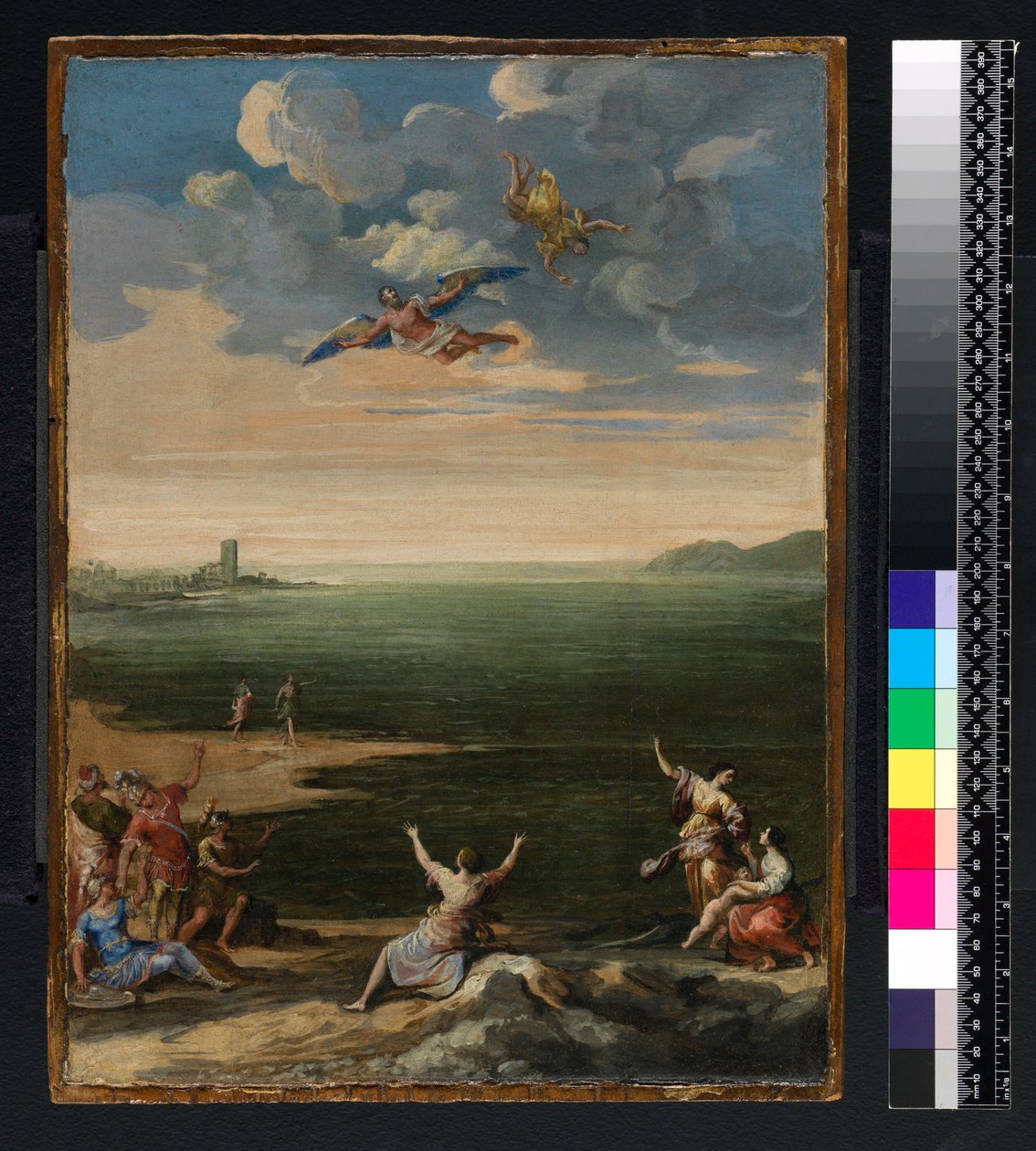 The Fall of Icarus (olie på lærred lagt på panel) af Francesco Allegrini