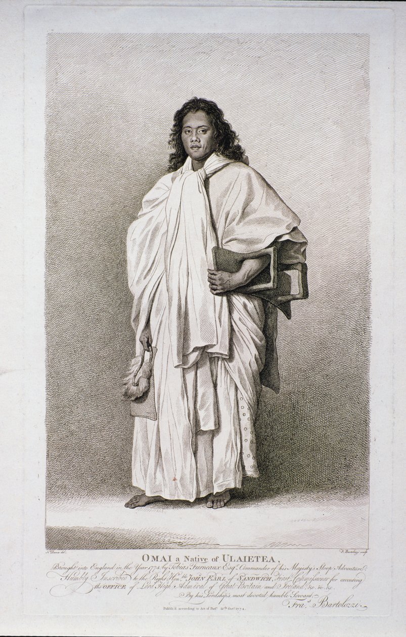 Omai, indfødt af Ulaietea, 1774 af Francesco Bartolozzi