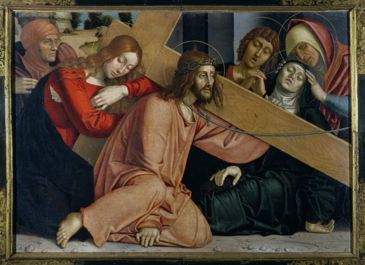 Kristus falder under korset af Francesco Bonsignori