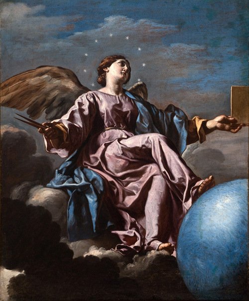 Allegori om astronomi Urania af Francesco Cozza