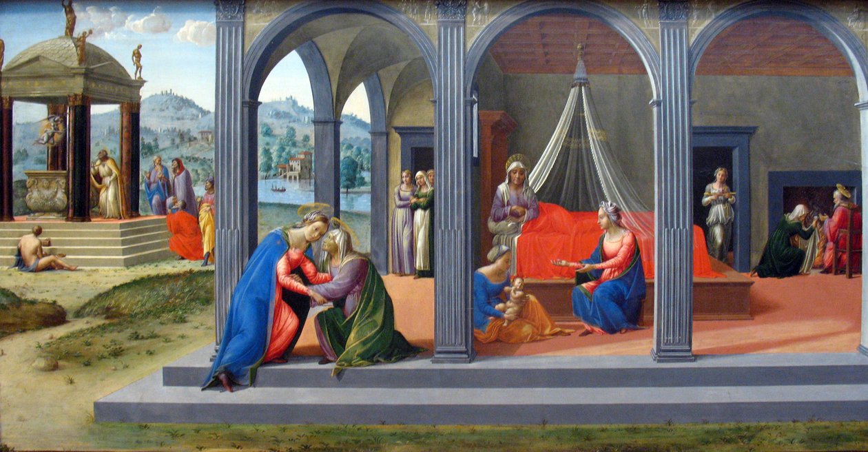 Scener fra Johannes Døberens liv af Francesco Granacci