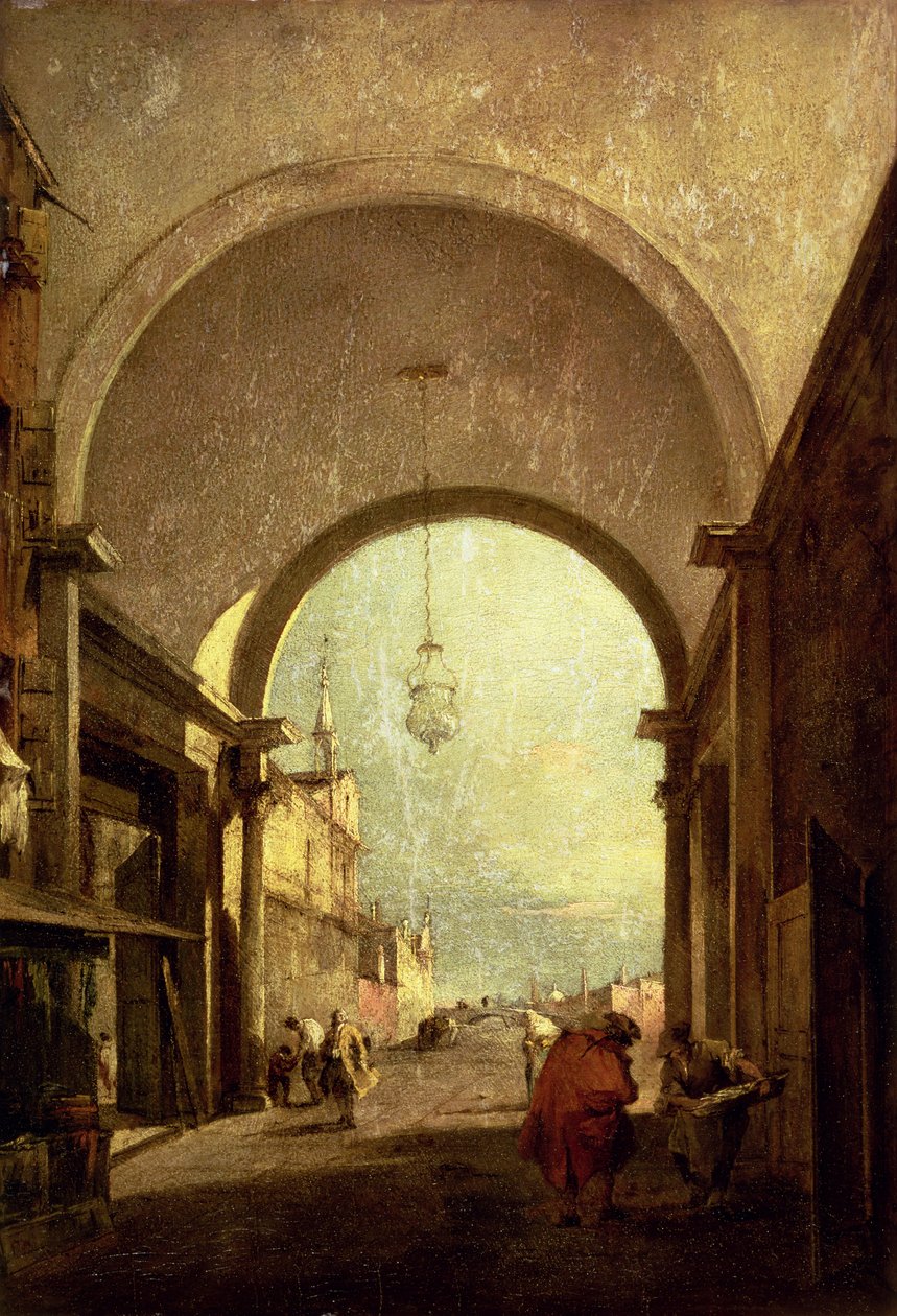 City View, 1775-80 (panel) af Francesco Guardi