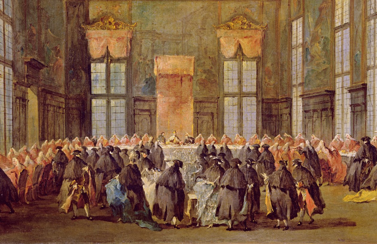 Dogen ved festen for åbningen af karnevalet i Venedig af Francesco Guardi