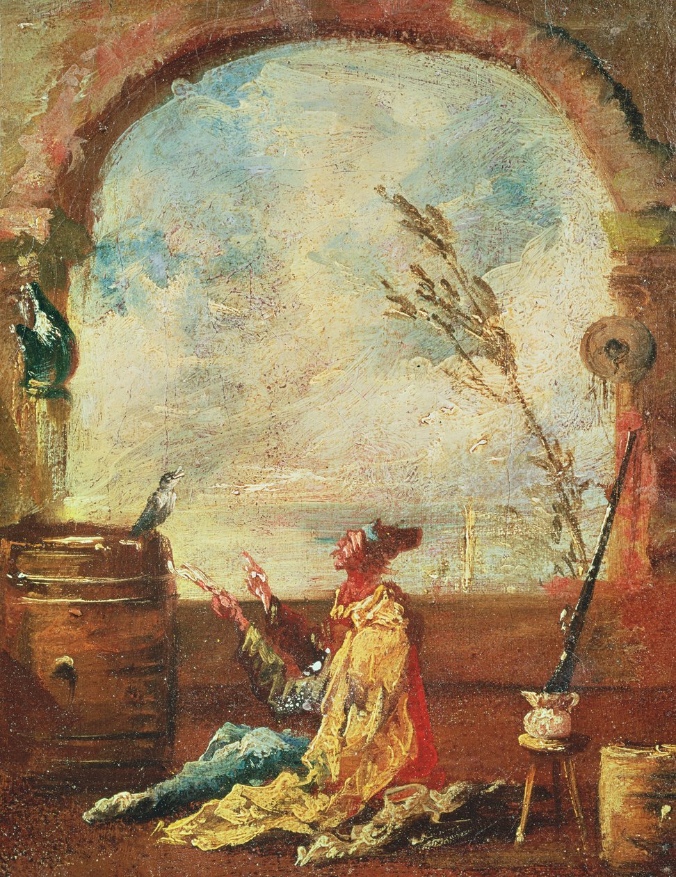 Digteren og Fuglen af Francesco Guardi