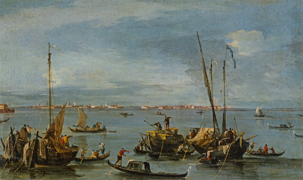 Udsigt mod Murano fra Fondamente Nuove, Venedig af Francesco Guardi