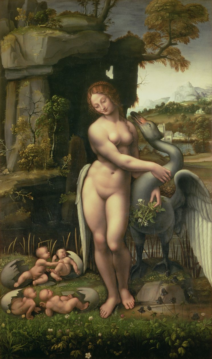 Leda og svanen af Francesco Melzi