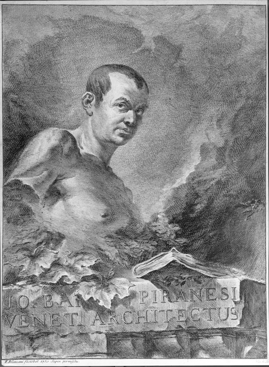 Portræt af Giovanni Battista Piranesi (1720-78) 1750 af Francesco Polanzani