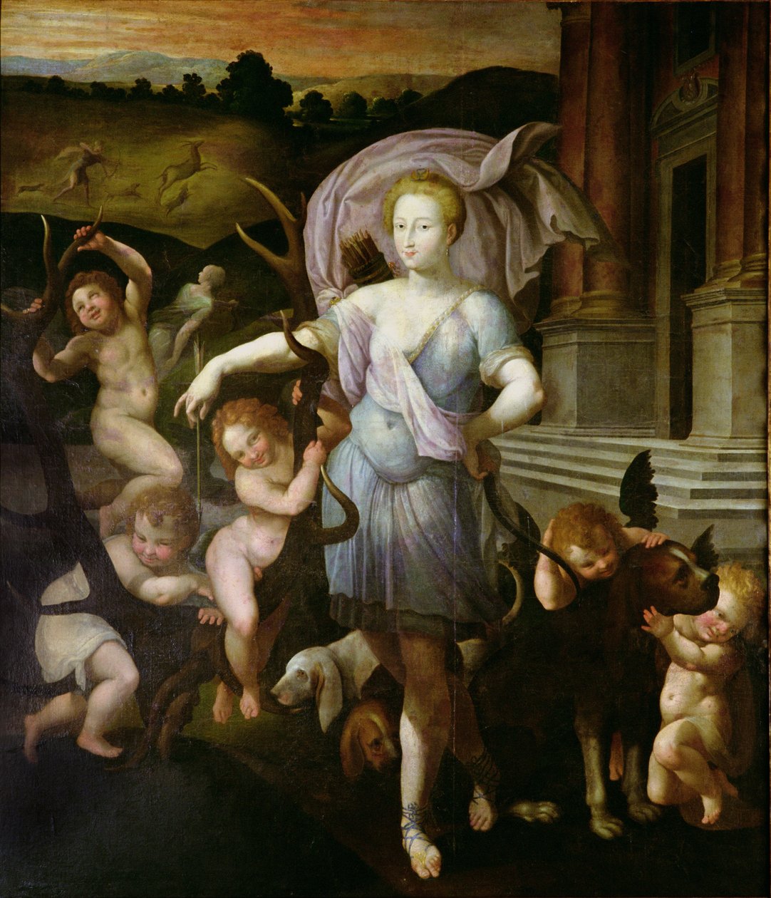 Allegorisk portræt af Diane de Poitiers (1499-1566) 1556 af Francesco Primaticcio