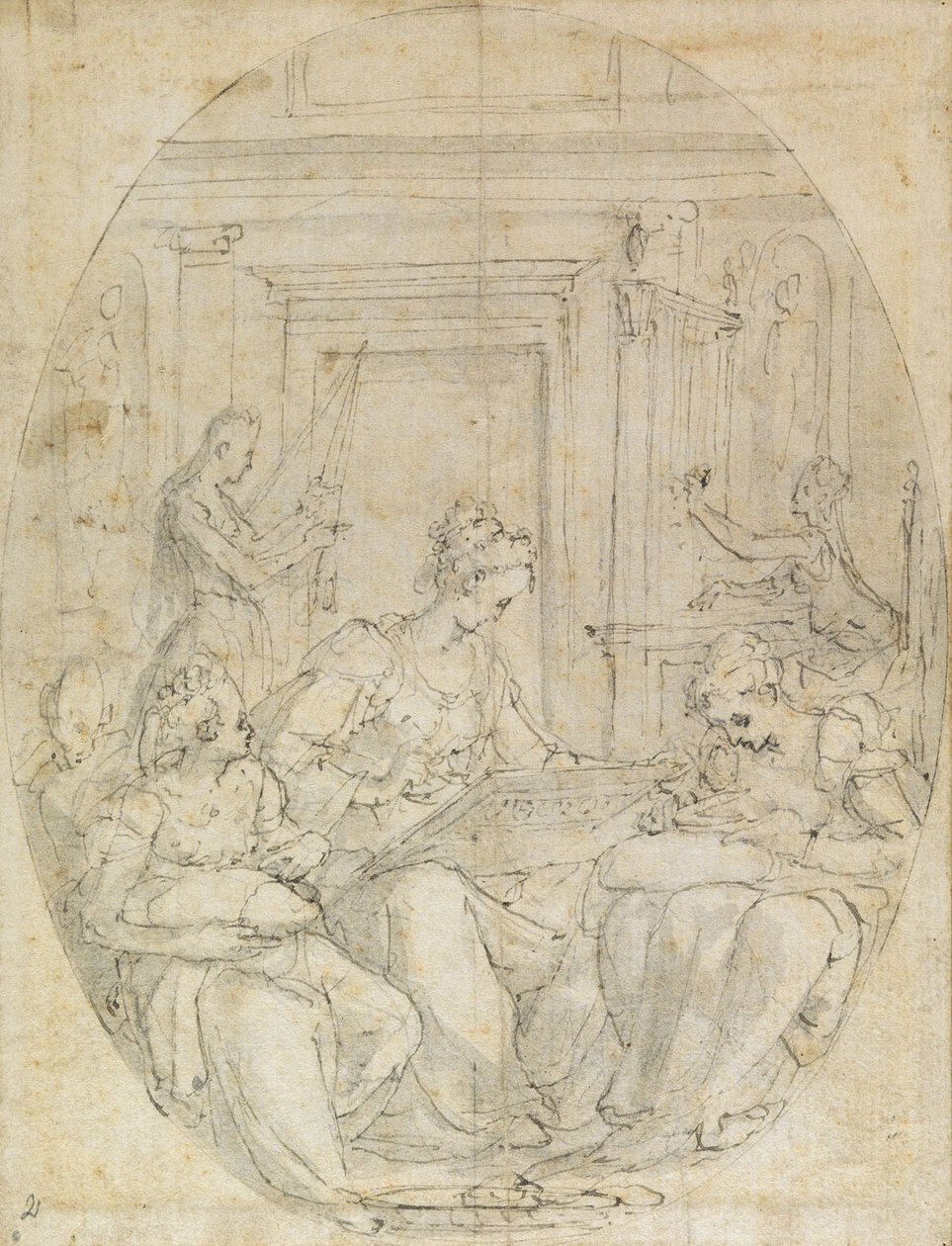 Kvinder på arbejde af Francesco Primaticcio