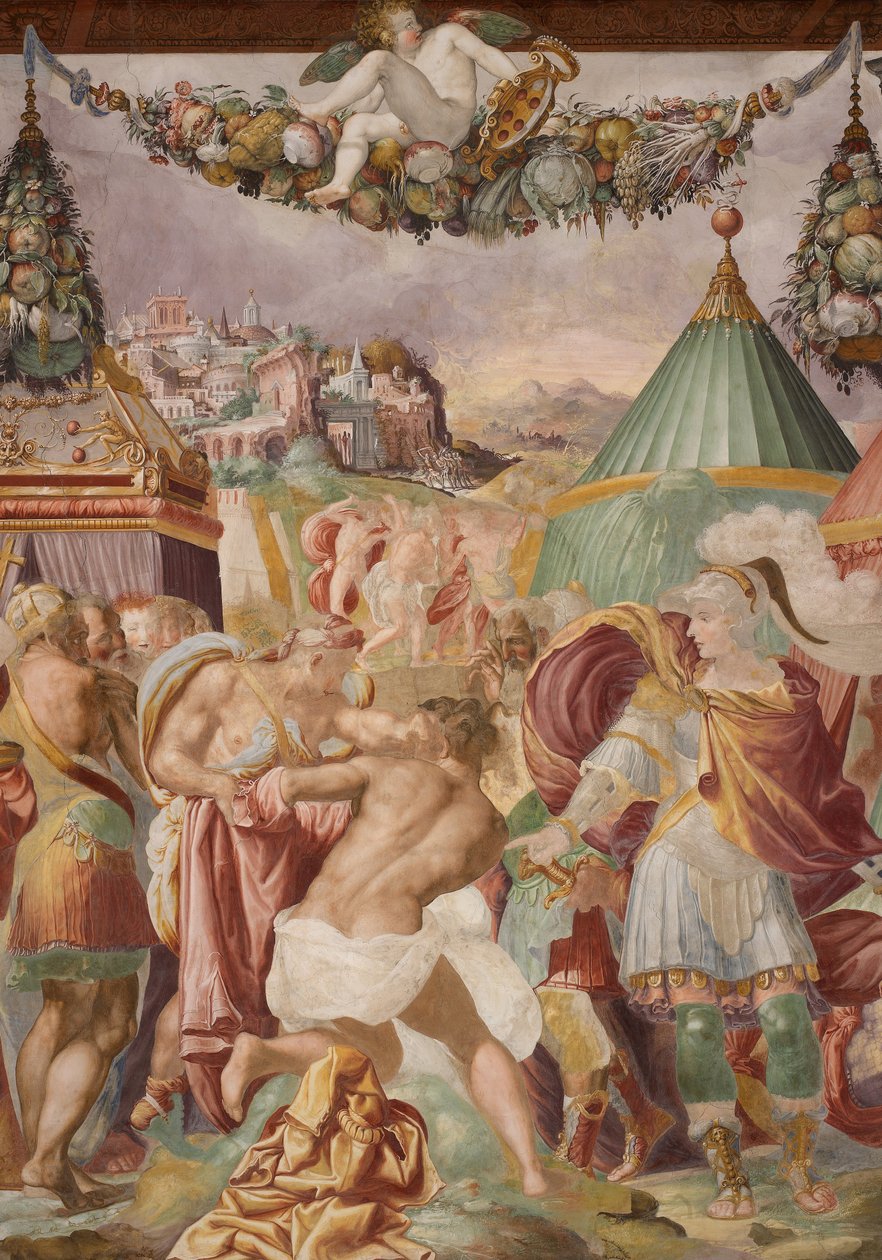 Camillo straffer den forræderiske lærer fra Falerii af Francesco de Rossi Salviati Cecchino