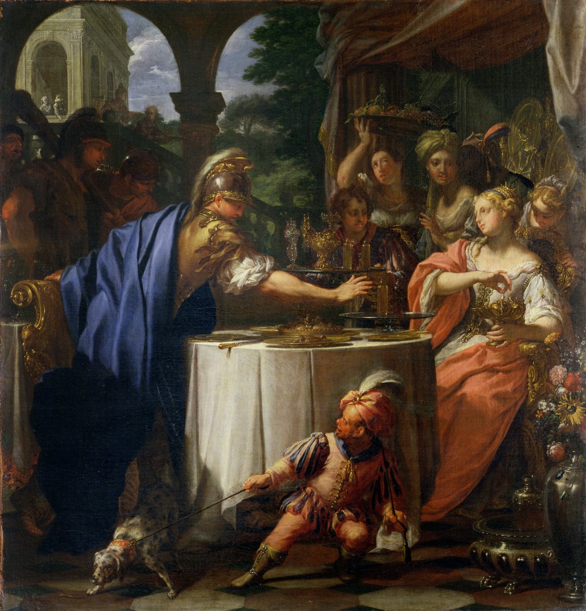 Banketten af Mark Anthony (83-30 f.Kr.) og Cleopatra (69-30 f.Kr.) 1717 af Francesco Trevisani