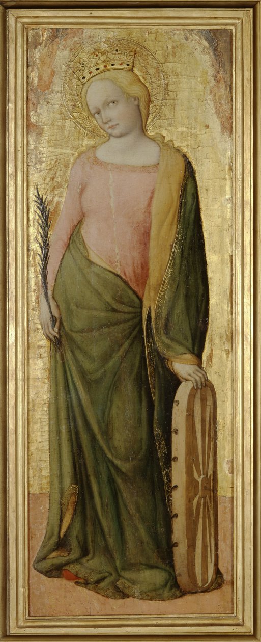 Den hellige Katarina af Alexandria, ca. 1443-1468 (tempera og forgyldning på panel) af Francesco de
