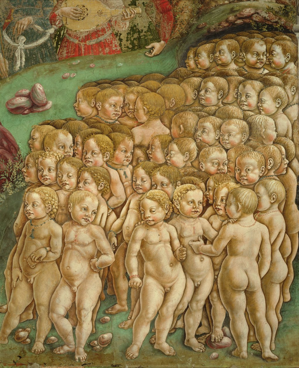 Allegori om maj: Triumf af Apollon (Mese di Maggio: Trionfo di Apollo), 1469 - 1470, 15. århundrede, fresko af Francesco del Cossa