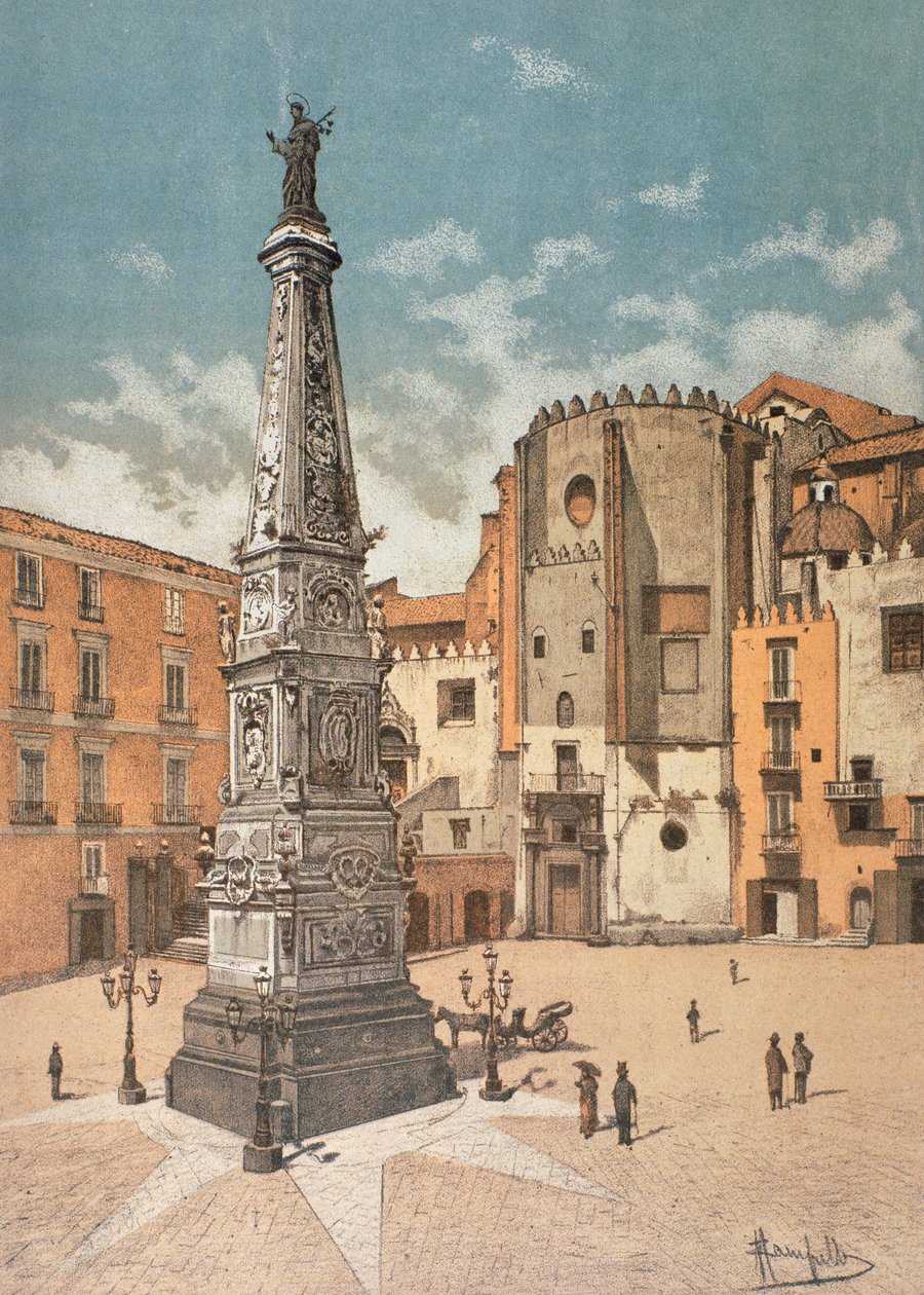 San Domenico Maggiore-pladsen i Napoli af Francesco Aversano