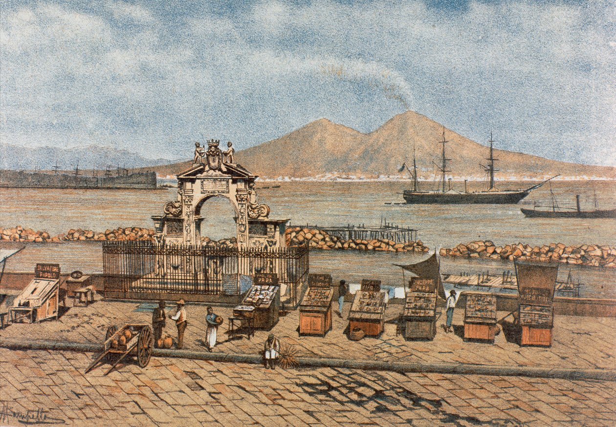 Santa Lucia-stranden i Napoli af Francesco Aversano