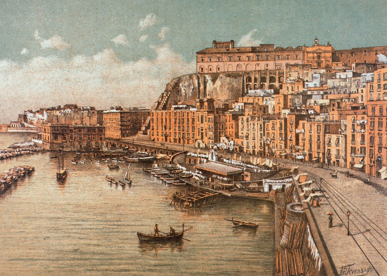 Distriktet Saint Lucia, i Napoli af Francesco Aversano