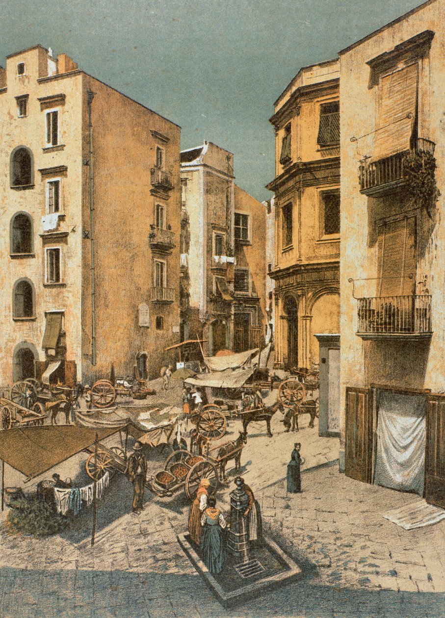 Udsigt over Almo-pladsen i Napoli af Francesco Aversano