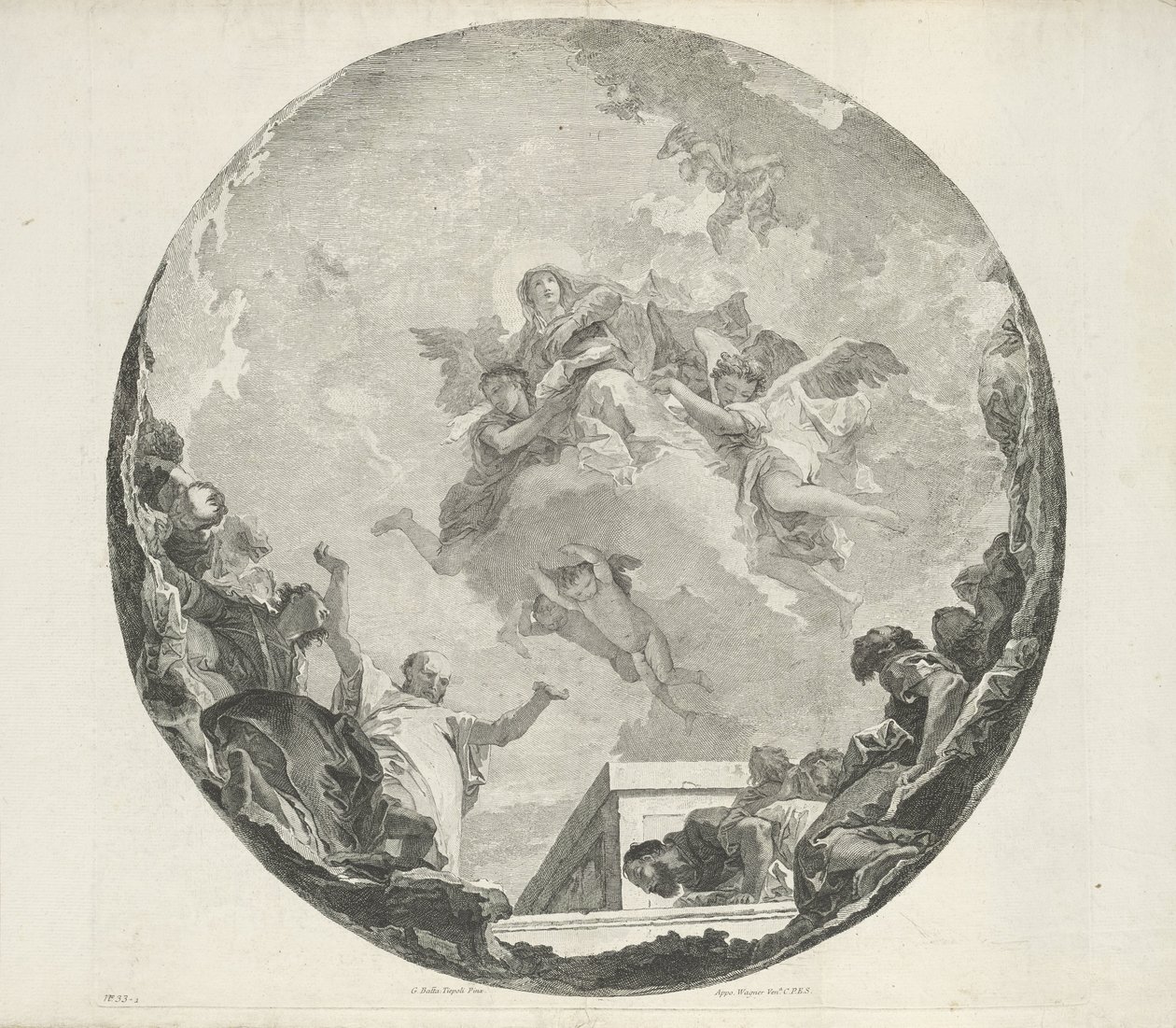Marias antagelse af Francesco Bartolozzi (attributed to)