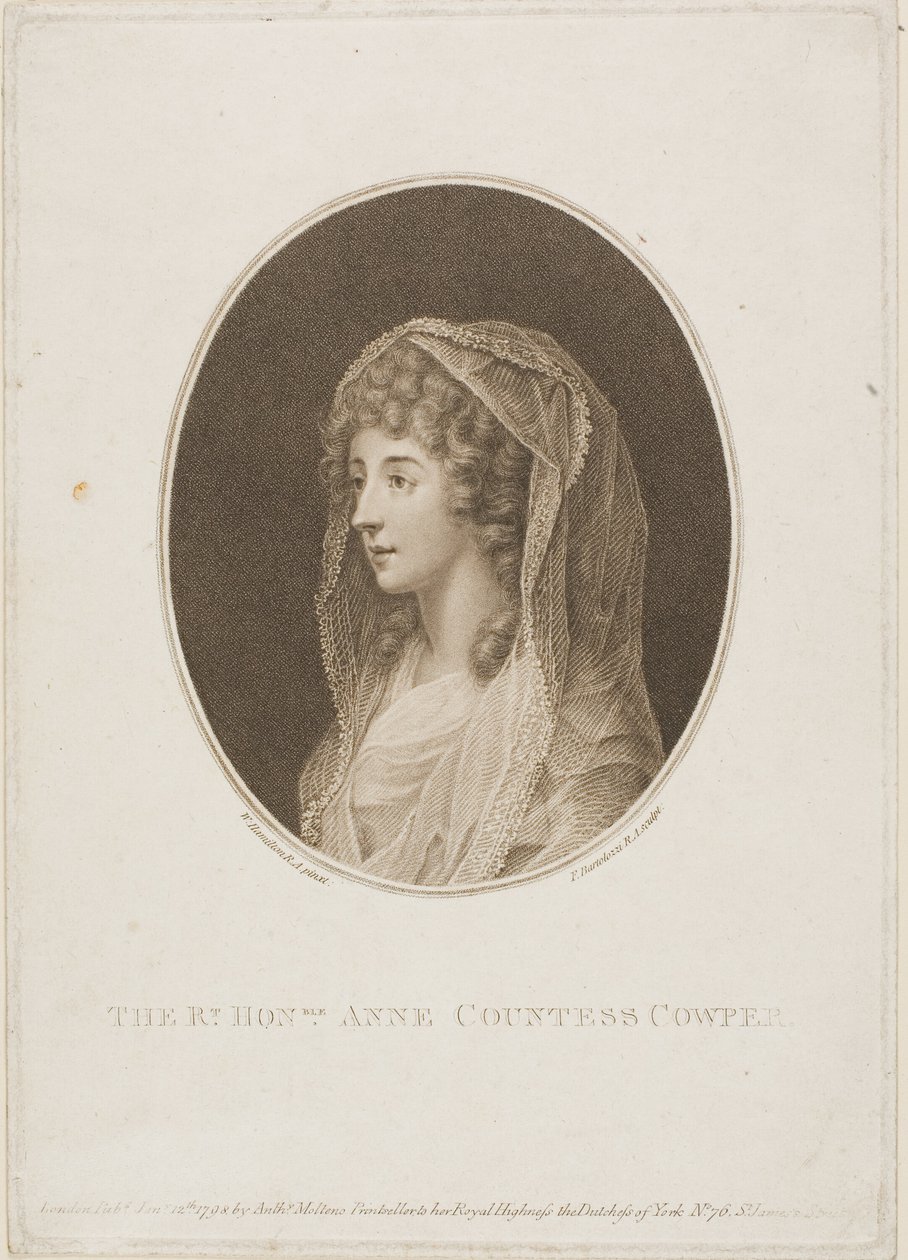 Anne grevinde Cowper af Francesco Bartolozzi