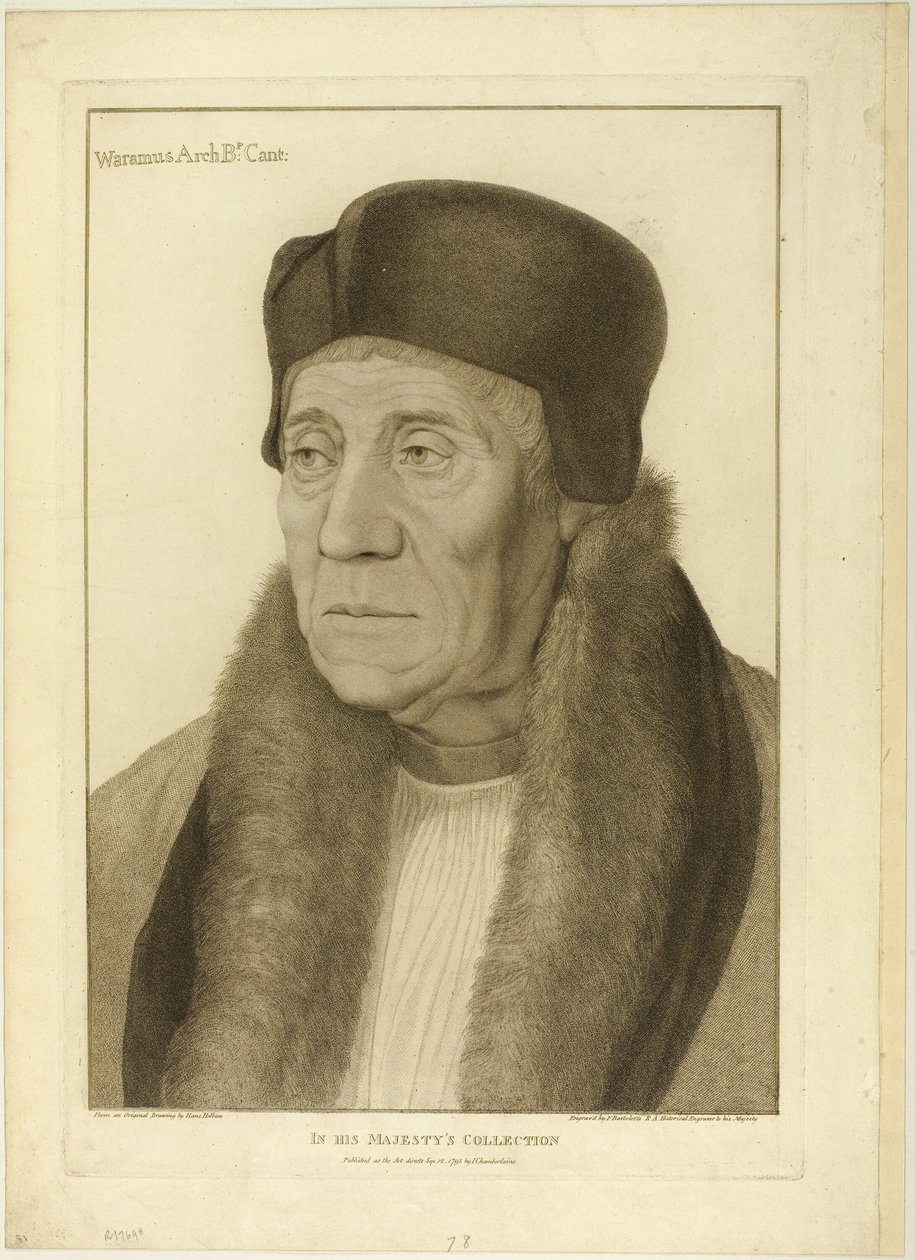 Ærkebiskop Warham af Francesco Bartolozzi