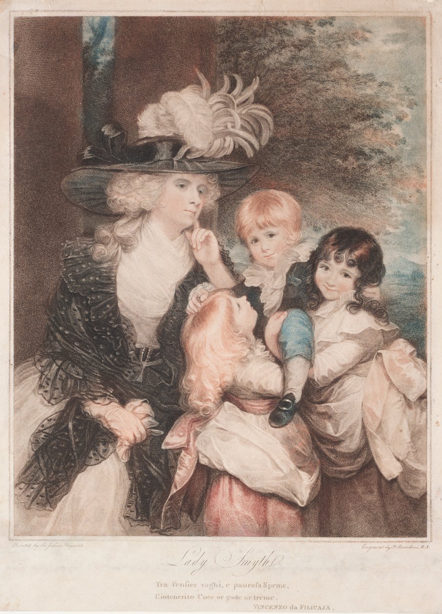 Lady Smith og hendes børn af Francesco Bartolozzi