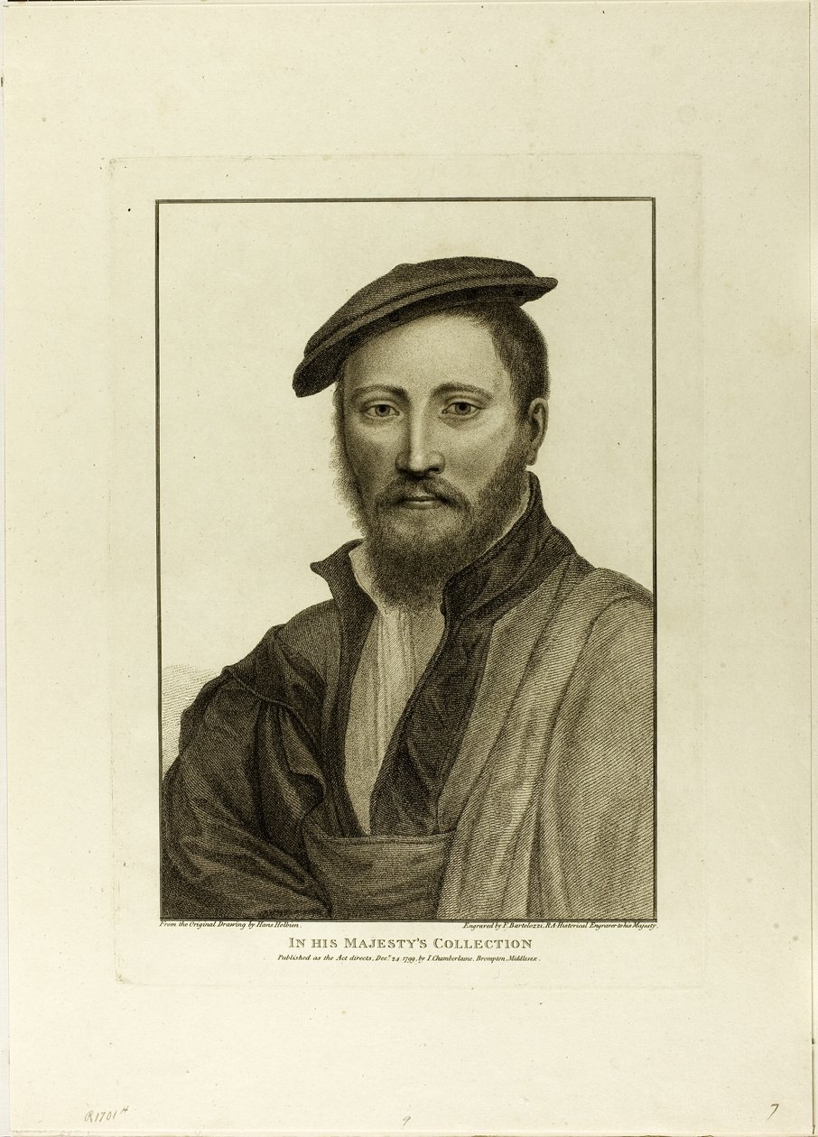 Portræt af en mand af Francesco Bartolozzi