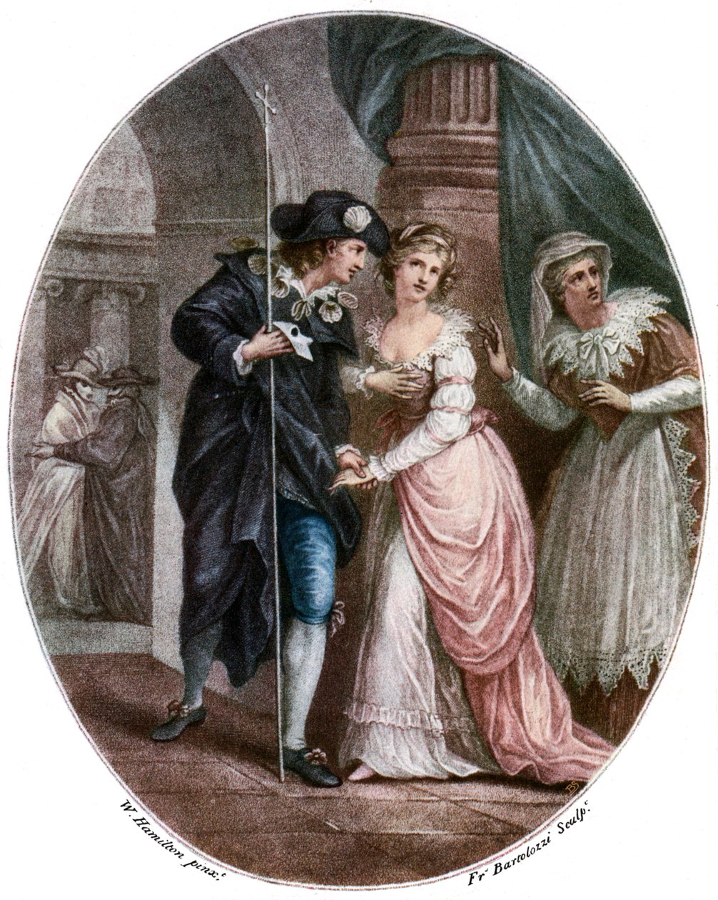 Scene fra Shakespeares Romeo og Julie af Francesco Bartolozzi
