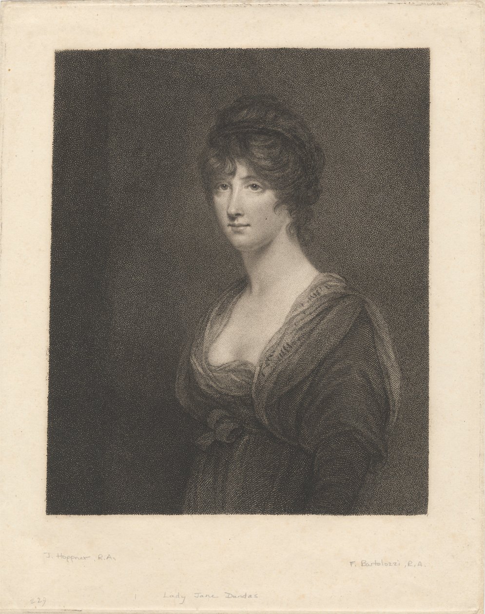 Den ærede dame Jane Dundas af Francesco Bartolozzi