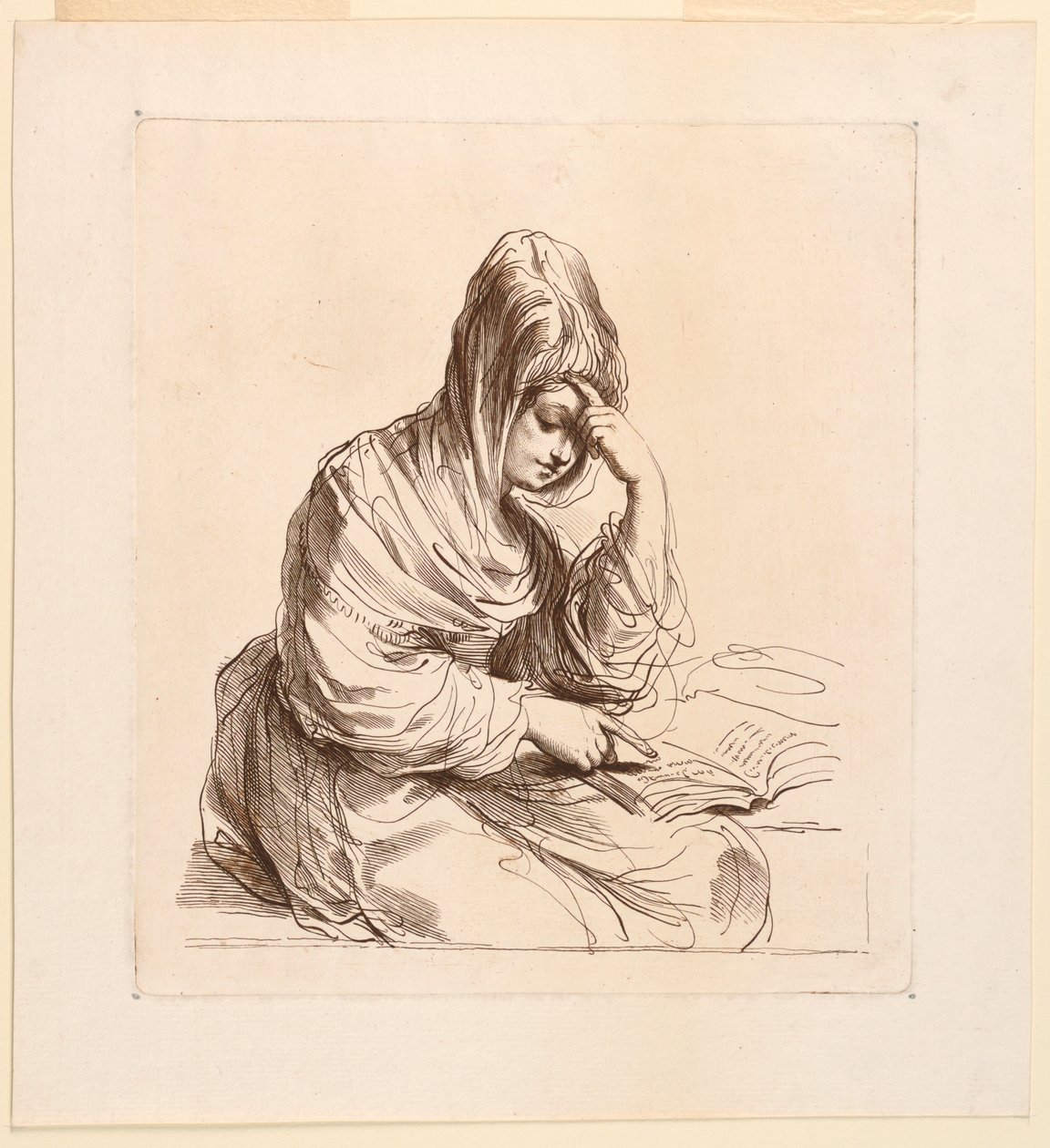 Kvinde studerer af Francesco Bartolozzi