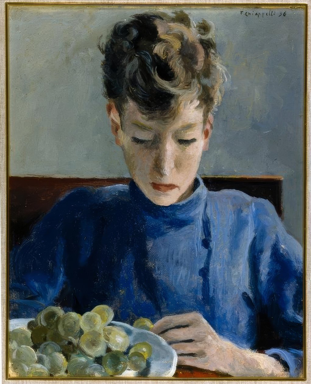 Portræt af hans søn Alberto af Francesco Chiappelli