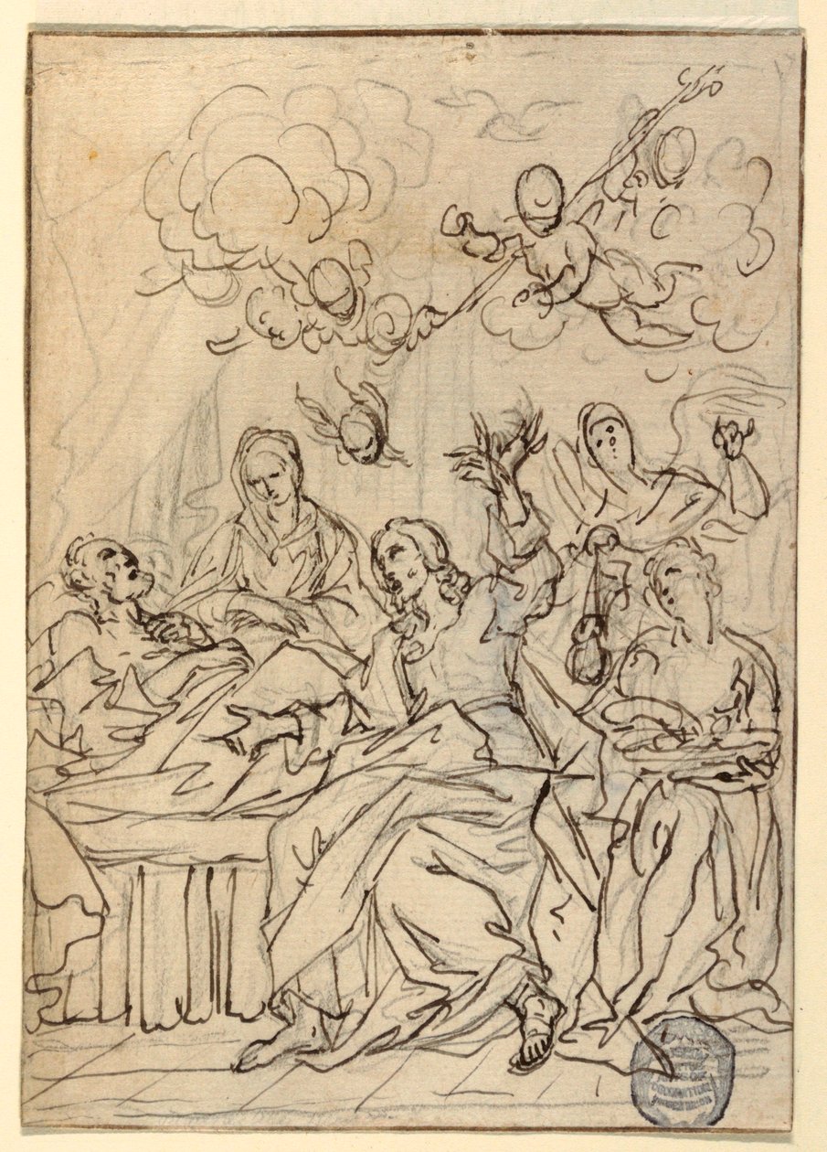 St. Josephs død af Francesco Coghetti