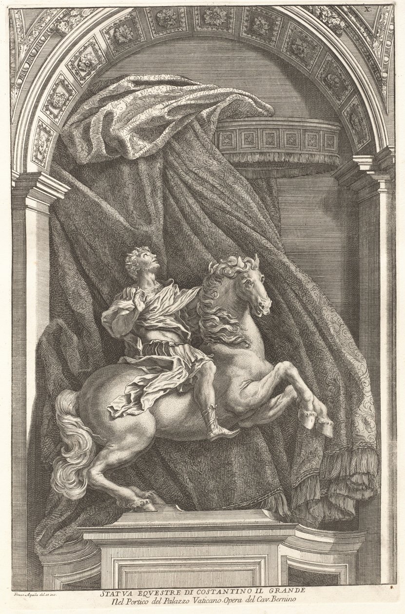 Statue af Konstantin, 1704-1742. af Francesco Faraone Aquila