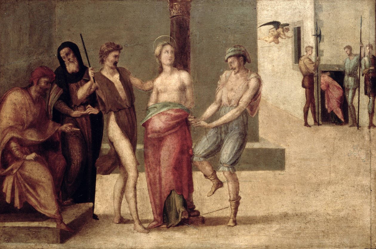 The Martyrium of St. Agnes (panel) af Francesco Granacci