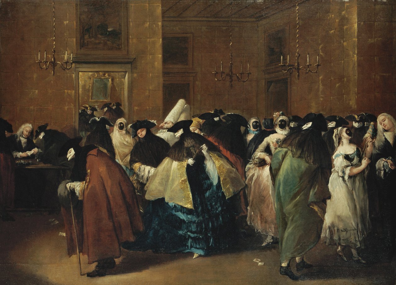Kasino Den reducerede i Venedig af Francesco Guardi