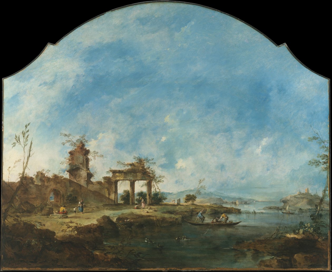 Fantastisk Landskab, c.1765 af Francesco Guardi