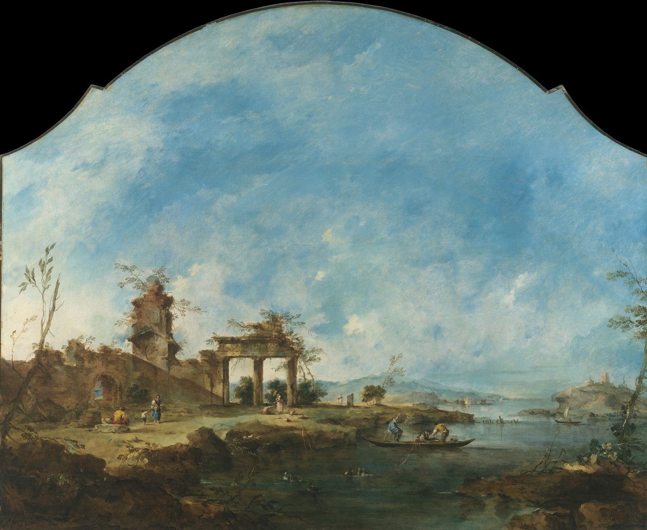 Fantastisk landskab, ca. 1765. af Francesco Guardi