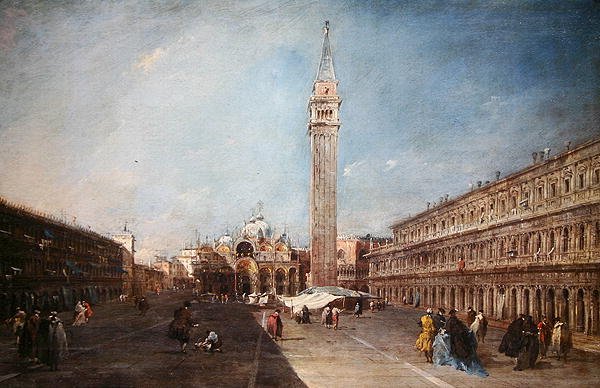 Piazza San Marco (olie på lærred) af Francesco Guardi