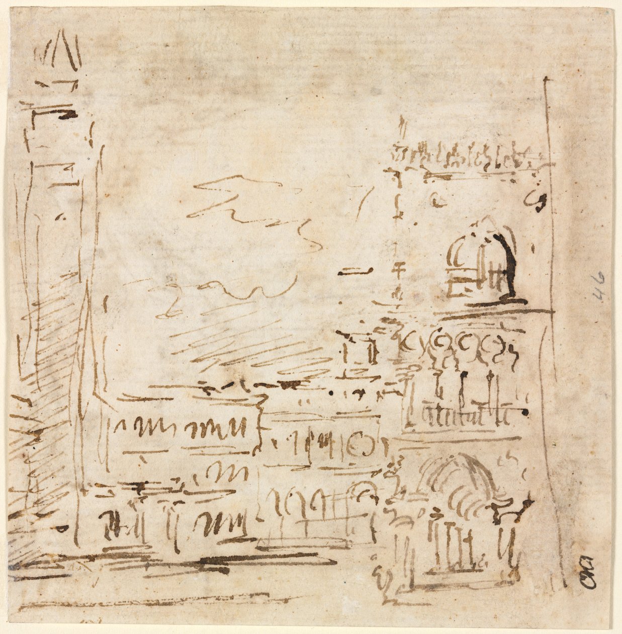 Piazza San Marco med Doges Palace, 1773-1778. af Francesco Guardi