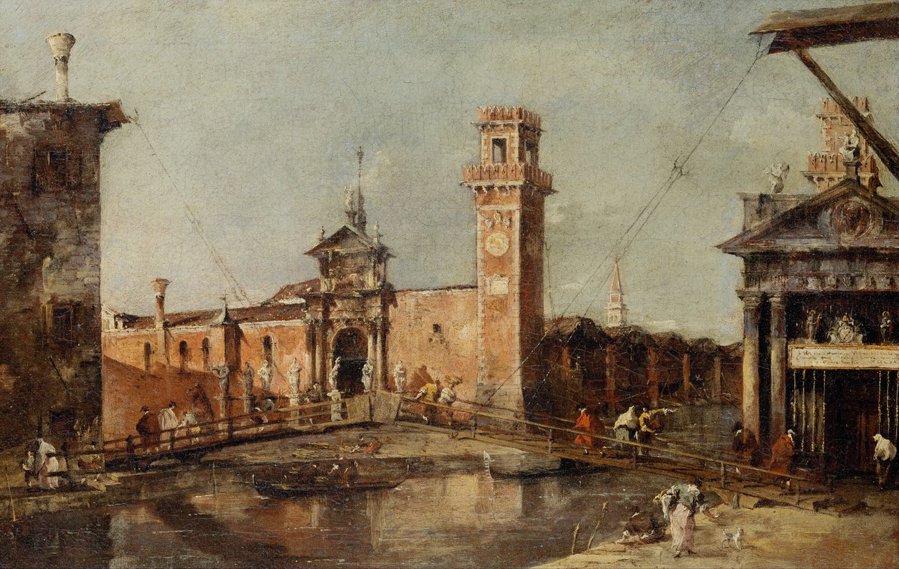 Indgangen til Arsenalet i Venedig af Francesco Guardi