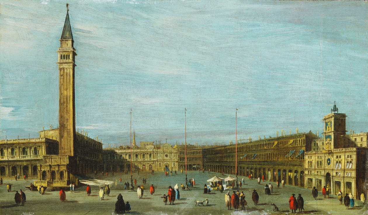Piazza San Marco, Venedig ser mod vest, af Francesco Guardi