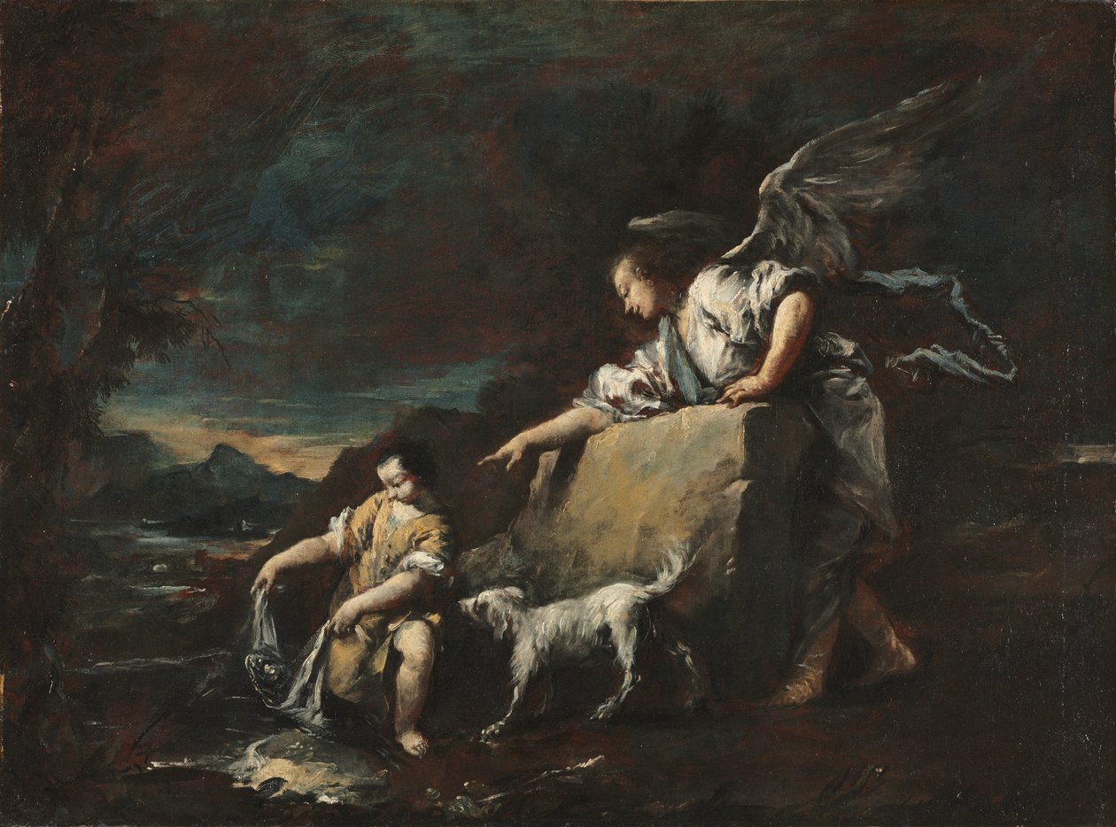Tobias og englen af Francesco Guardi