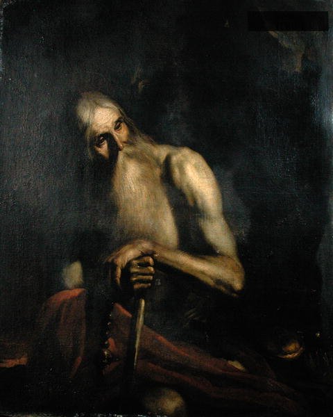 Sankt Hieronymus (olie på lærred) af Francesco Guarino