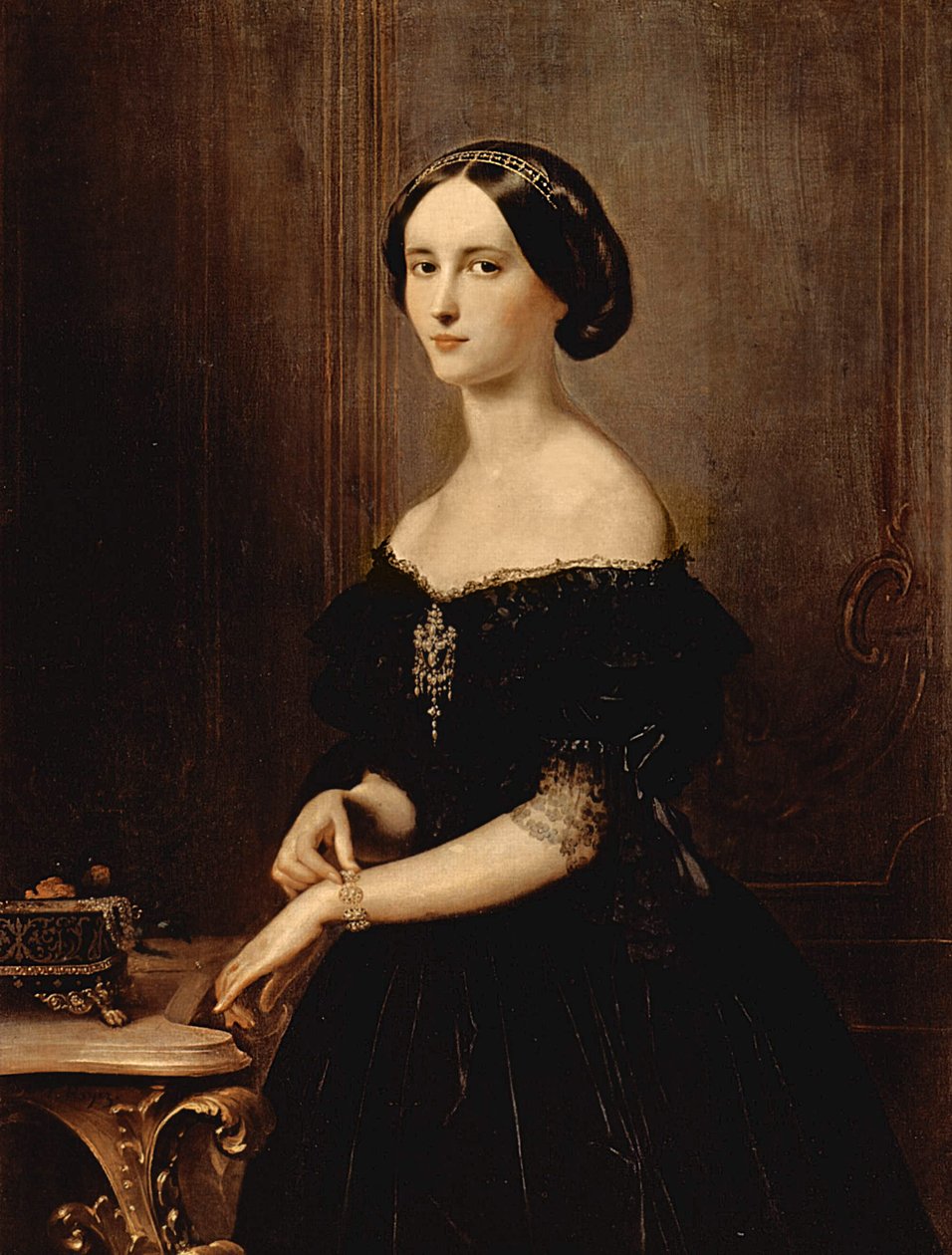 Portræt af en venetiansk kvinde, ca. 1852 af Francesco Hayez