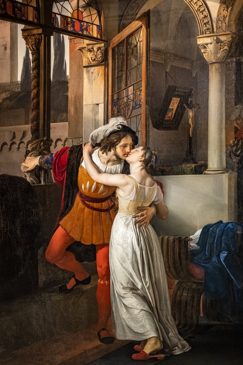 Romeos sidste kys til Julie af Francesco Hayez